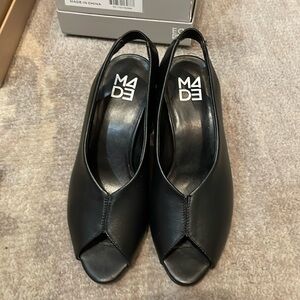 M4DE Safi Slingback Sandal size 7 Blackk Nappa leather